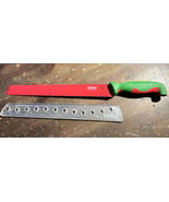Dexas Green Red High Carbon Stainless Steel 11&quot; Serrated Blade Kitchen K... - $13.10
