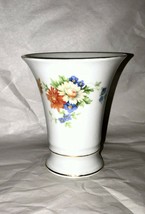 Mid C Schumann Bavaria Germany Flared Floral Vase Us Zone Wide Mouth 4 7/8&quot; - £8.56 GBP