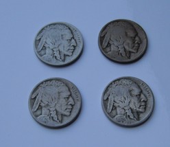 Buffalo Nickels....low grade....1913, 1915, 1917, 1918...Philadelphia Mint--B - £8.61 GBP