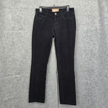 J.Crew Matchstick Jeans Womens 28R x 31&quot; Black Corduroy Pants Straight Stretchy - $18.69