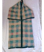 Vintage Biederlack Blanket Sleeping Bag Stadium Zip Snap Plaid Design 63x52 - $18.80