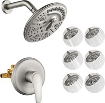 Luxury Shower System With Valve, 6-Spray Shower Head And Handle, Single, 2. - £99.08 GBP