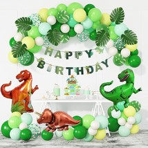 Dinosaur Birthday Party Decorations Supplies, Dinosaur Balloons Arch Garland Kit - £19.17 GBP