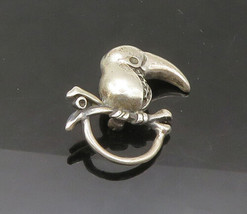 925 Sterling Silver - Vintage Toucan Tropical Bird Motif Brooch Pin - BP8533 - £30.57 GBP