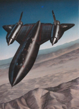 Framed 4&quot; X 6&quot; Print of a Lockheed SR-71 &quot;Blackbird.&quot; Hang or display on shelf. - £10.24 GBP