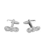 Father&#39;s Day Gift, Silver Bow Tie Cufflinks KC10090a ** Free Gift ** - $26.05 CAD