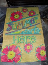 Rain or Shine Garden Flag 12.5 x 18 Summer Starts Here Flowers - $303.27 MXN