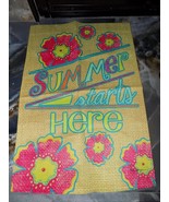Rain or Shine Garden Flag 12.5 x 18 Summer Starts Here Flowers - $300.08 MXN