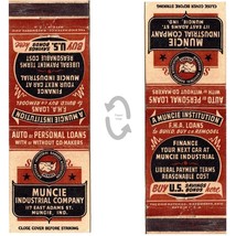 Vintage Matchbook Cover Muncie Industrial Company Indiana car loans 1940s bonds - £7.83 GBP