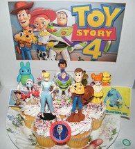 Disney Toy Story 4 Movie Cake Toppers 10 Old and All New Characters Forky - £12.74 GBP