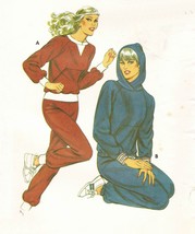 Misses Kwik Sew Hooded Ribbing Sweatsuit Jogging Lounging Suit Sew Pattern S-L - £9.55 GBP