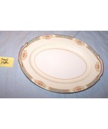 Noritake &quot;Chevonia&quot; small Platter-Occupied Japan-12 inches-blue, gold fl... - $22.50