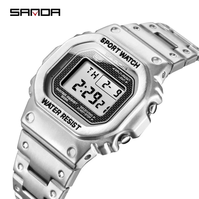 Sanda G Style Unisex Electron Watch Led Digital Watch Woman Men&#39;s 5ATM Waterp - £84.68 GBP