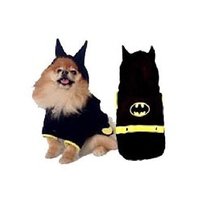 Dog Costume - Batdog Costumes Bat Cape Crusader Dogs Black Yellow(Size 2) - £28.08 GBP