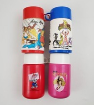 Vintage Lot (4) Thermos, Aladdin Lunch Box Bottles Power Rangers, Barbie... - $36.99