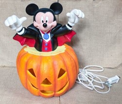 Vintage Disney Mickey Mouse Vampire Jack O Lantern Lamp Horror Halloween... - £38.66 GBP