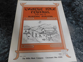 Chinese Folk Festival Piano Solo by Marjorie Burgess - £2.38 GBP