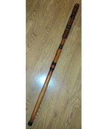 African Chieftain Walking Cane/Stick Hand Carved 4&#39; Collectable Rwanda F... - £55.87 GBP