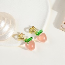 Pink &amp; 18K Gold-Plated Apple Drop Ear Cuffs - £2.39 GBP