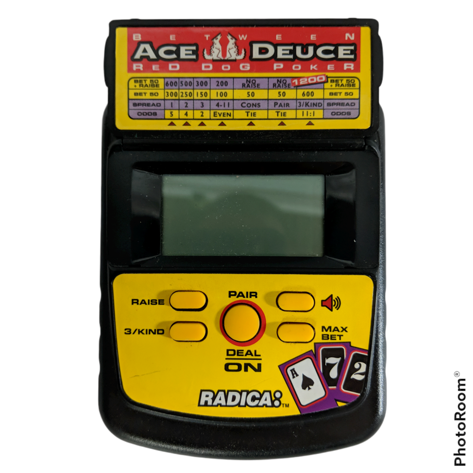 Radica Between Ace Deuce Red Dog Poker Handheld Electronic Video Game - £8.29 GBP
