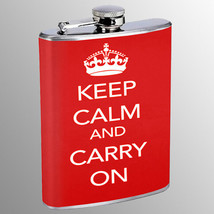 Keep Calm D14 8oz Stainless Steel Hip Flask - £11.83 GBP