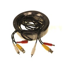 Cctv Camera Video Audio & Power Cable Bnc Rca Dvr 35M 110Ft - £19.69 GBP