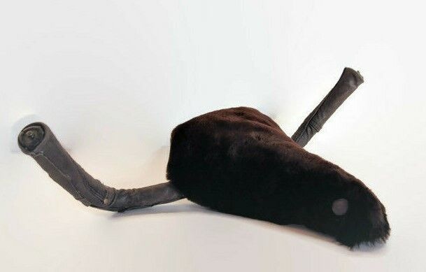 Bull horns decor Vintage handmade upcycled retro cycling parts wall hanging - $55.75