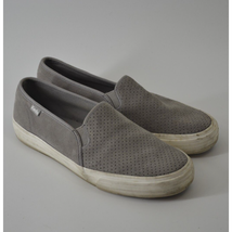 Keds Womens Grey Casual Slip on Sneakers Leather Suede Rubber soles Size... - $18.70