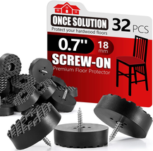 Screw-On Rubber Feet for Furniture - 32PCS Floor Protector for Chair Leg... - $243.45 MXN