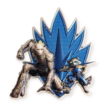 Guardians of the Galaxy Marvel Disney Pin: Groot and Rocket Raccoon Emblem  - £15.81 GBP