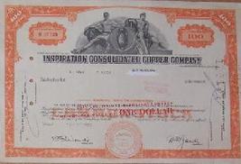 Inspiration Consolidated Copper Stock Certificate - 1969, Rare Scripophilly Bond - £55.45 GBP