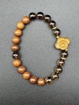 Handcrafted Natural Golden Sandalwood Smoky Quartz Bracelet - $17.13
