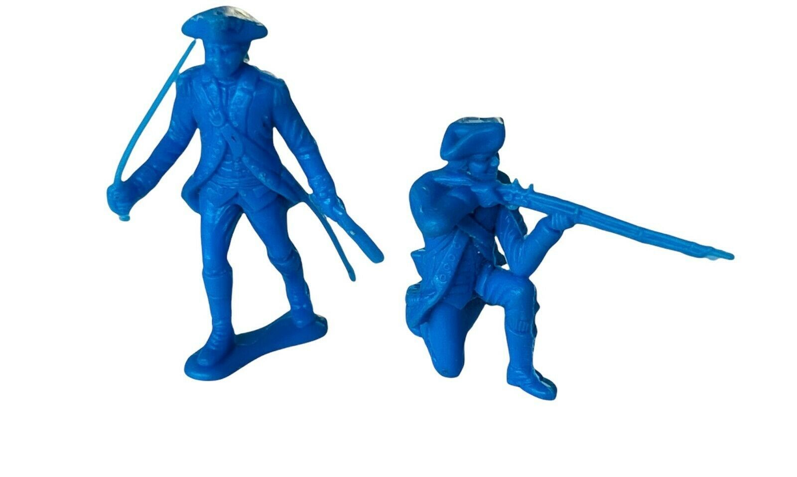 MPC Blue Revolutionary Civil War soldiers army lot vtg western toys 1960s marx 4 - $14.80