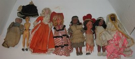 Mixed Lot of 8 Vtg Dolls Plastic Celluloid Clothes for Parts Repair Refurbish - £22.13 GBP