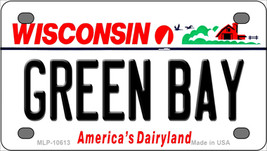 Green Bay Wisconsin Novelty Mini Metal License Plate Tag - £11.76 GBP
