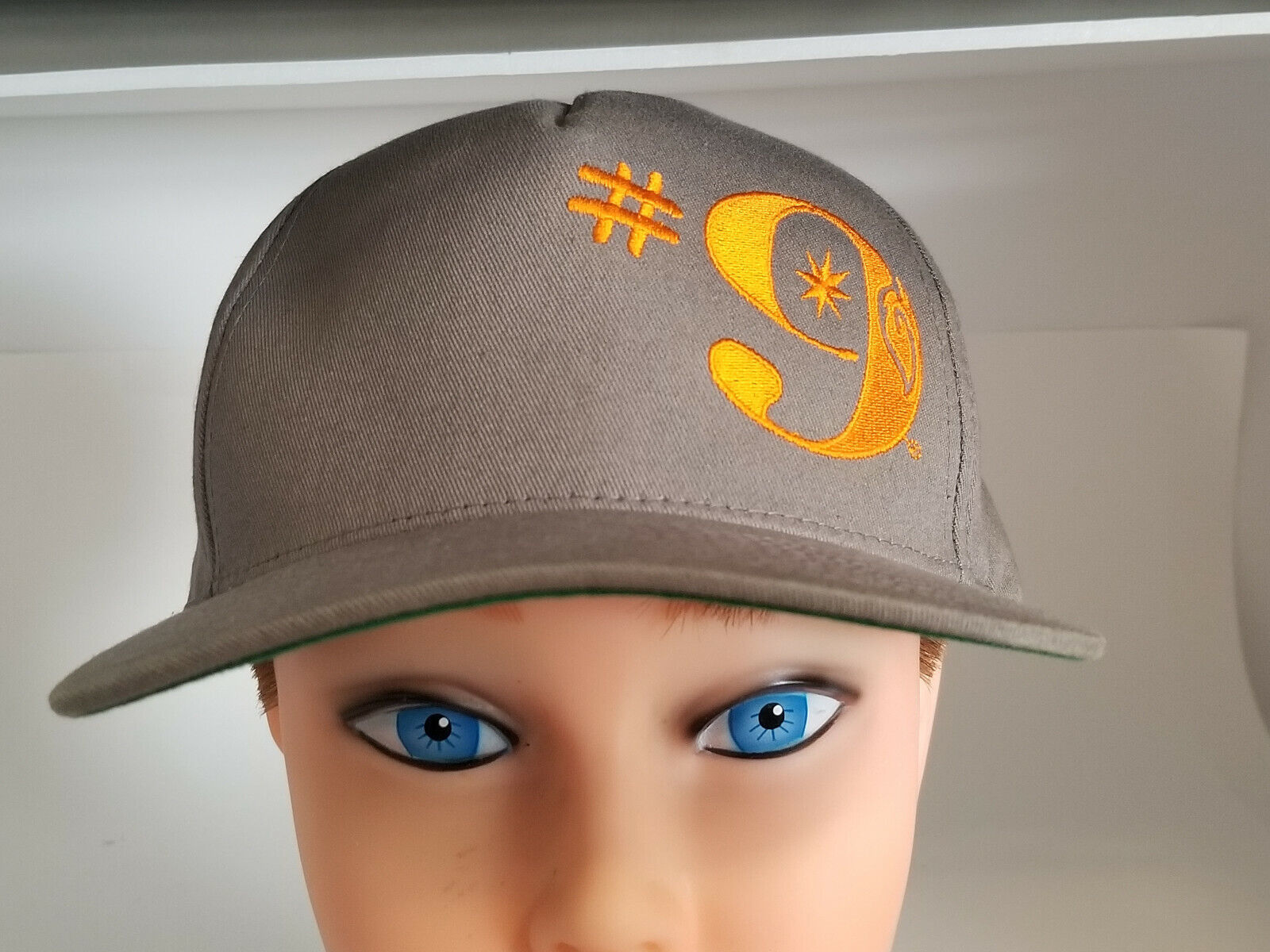 South Burlington Vermont orange # 9 nine baseball cap gray 100% cotton hat - $13.95