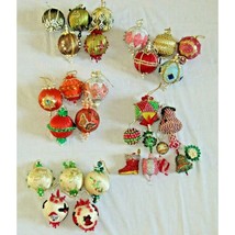 Vintage Christmas Ornaments Lee Wards Beaded Completed Choice Lots - £16.77 GBP