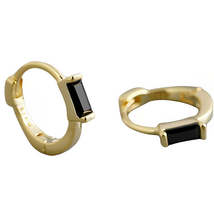 Anyco Fashion Stud Earrings Minimalist Geometric Square Colorful Zircon Huggie - £17.08 GBP