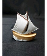 Early 1900s Small Porcelain Sailing Ship Figurine Marked Germany, No Chips - $9.49