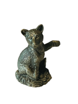 Franklin Mint Jane Lunger Pewter Woodland Animal Miniature Figurine Bear Cub vtg - £18.95 GBP