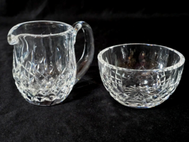 Vintage WATERFORD CRYSTAL Creamer &amp; Open Sugar Bowl KERRY (Older Ball Stem) - $35.18