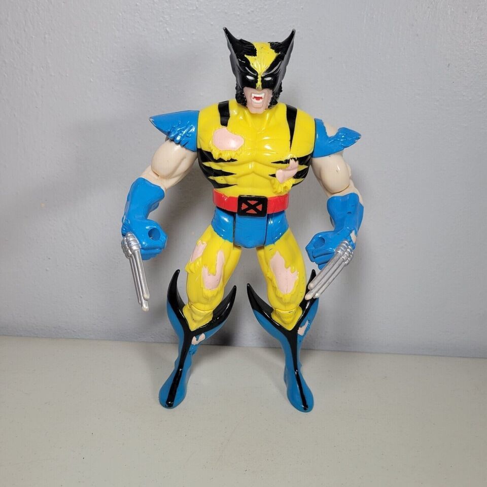 Wolverine Action Figure Vintage Marvel 1995 Battle Ravage 10.5" Tall - $12.98