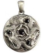 Dragon Trinity necklace 20”chain. Pewter. 1 1/2” - £15.97 GBP