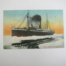 Ship Postcard Alaskan Steamer Ice Jam Bering Sea Steamship Antique 1911 Mitchell - £7.83 GBP
