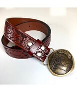 1979 Indiana Metal Craft Belt Buckle Alaska w/Tooled Leather Belt EXC! - €30,29 EUR 1979 Indiana Metal Craft Belt Buckle Alaska w/Tooled Leather Belt EXC! - €30,29 EUR