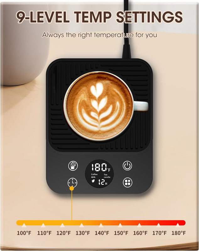 Coffee Mug Warmer for Desk, 2024 Upgraded Smart Electric Coffee Warmer, 1H Drink Item image 3