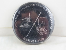 Vintage Advertising Pin - Nor Ron Sales Equipment - Celluloid Pin  - $15.00