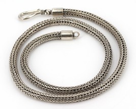 Vintage Silpada 17&quot; Sterling Wheat Chain Omega Necklace Hook Clasp N0603 43.8 g - £54.98 GBP