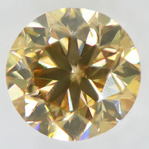 Round Shape Diamond Natural Fancy Brown Color Loose 0.91 Carat SI2 IGI Certified - £1,010.81 GBP