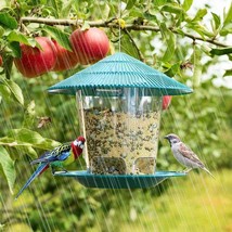 Deluxe Hanging Metal Bird Feeder: Attract and Delight Garden Birds with Style - £14.31 GBP